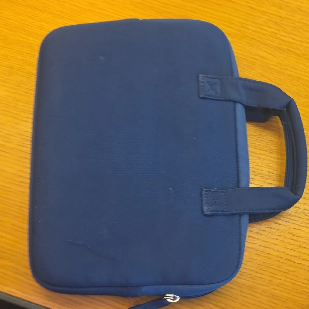 Amazon Fire Tablet with Light Blue Hard Case and Dark Blue Soft Case